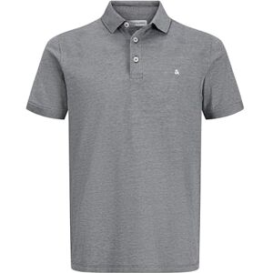 JACK & JONES Herr slim fit pikétröja JJEPAULOS uni sommarskjorta krage kort arm basic piké bomull, antracit, XS JACK & JONES Herr slim fit pikétröja JJEPAULOS uni sommarskjorta krage kort arm basic piké bomull, antracit, XS