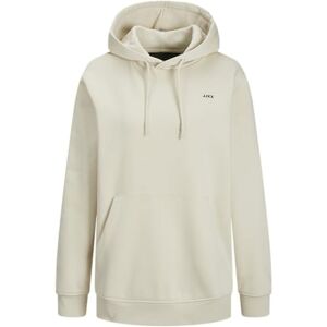 JJXX JACK & JONES Jxabbie Rlx Ls Every Hood Swt Noos huvtröja, Moonbeam/Print:black logotyp, S JJXX JACK & JONES Jxabbie Rlx Ls Every Hood Swt Noos huvtröja, Moonbeam/Print:black logotyp, S