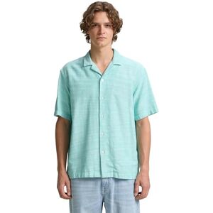 TOM TAILOR Denim herrskjorta, 37850 – grön rå struktur, M TOM TAILOR Denim herrskjorta, 37850 – grön rå struktur, M