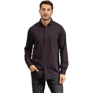 Giorgio Armani mäns kors kön, långärmad klassisk passform sidologotyp, skjorta, blå, L, djup marin, L Giorgio Armani mäns kors kön, långärmad klassisk passform sidologotyp, skjorta, blå, L, djup marin, L