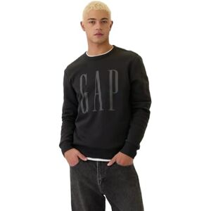 GAP Mens Logo Fleece Crew Sweatshirt Black L GAP Mens Logo Fleece Crew Sweatshirt Black L