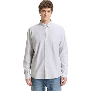 TOM TAILOR Denim herrskjorta, 39060 – vit liten remsa, XS TOM TAILOR Denim herrskjorta, 39060 – vit liten remsa, XS