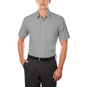 Van Heusen kortärmad herrskjorta normal passform poplin solid, Grå sten Van Heusen kortärmad herrskjorta normal passform poplin solid, Grå sten