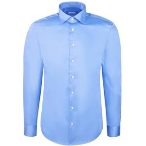Seidensticker Silkesdekal 645070, smal passform, långärmad affärsskjorta, 42, blå, 42 Seidensticker Silkesdekal 645070, smal passform, långärmad affärsskjorta, 42, blå, 42