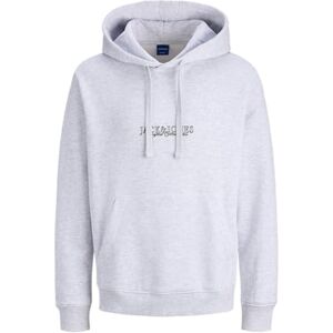 JACK & JONES Jorbleecker Minimal Sweat Hood, Ljus vit, S JACK & JONES Jorbleecker Minimal Sweat Hood, Ljus vit, S