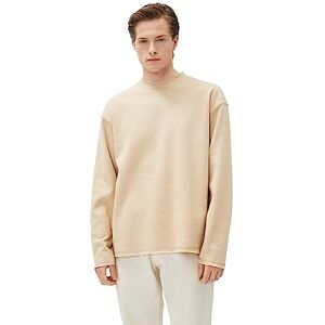 Koton män överdimensionerad sweat crew neck långärmad, 057 (beige), L Koton män överdimensionerad sweat crew neck långärmad, 057 (beige), L