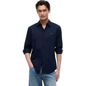 Tommy Jeans herr TJM Reg Poplin skjorta DM0DM22026 L/S skjorta, blå (mörk natt marinblå), S Tommy Jeans herr TJM Reg Poplin skjorta DM0DM22026 L/S skjorta, blå (mörk natt marinblå), S