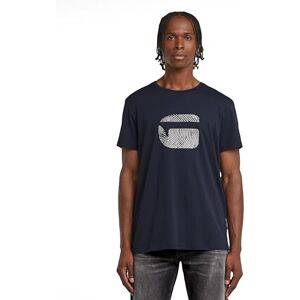 G-STAR Herr Finger Print Burger R T T-shirt, Blå (Salute D26041-c506-c742), L G-STAR Herr Finger Print Burger R T T-shirt, Blå (Salute D26041-c506-c742), L