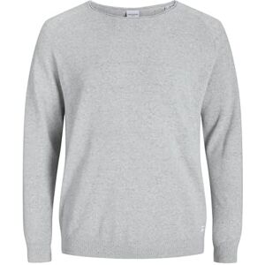 JACK & JONES JJEHILL stickad crew neck NOOS PLS, Ljusgrå melange, 4XL JACK & JONES JJEHILL stickad crew neck NOOS PLS, Ljusgrå melange, 4XL
