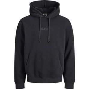 JACK & JONES Jcopoint Sweat Badge Hood Bf, svart, XS JACK & JONES Jcopoint Sweat Badge Hood Bf, svart, XS
