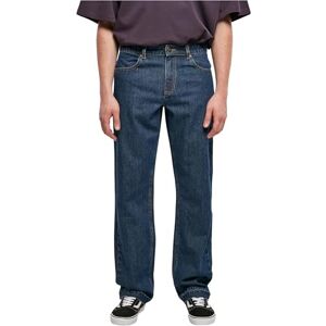 Urban Classics Herr Open Edge Loose Fit jeans, Mellanindigo tvättad, 32 SE Urban Classics Herr Open Edge Loose Fit jeans, Mellanindigo tvättad, 32 SE