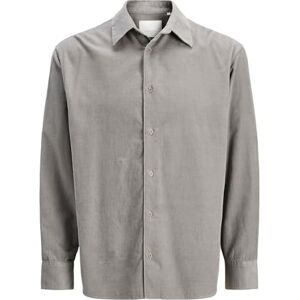 JACK & JONES Jprccascot Corduroy L/S skjorta, Grå flanell, XXL JACK & JONES Jprccascot Corduroy L/S skjorta, Grå flanell, XXL