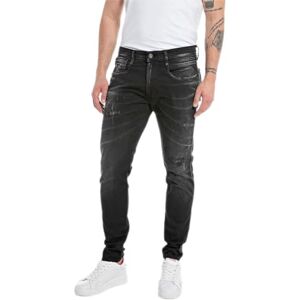 Replay Slim fit jeans Bronny Maestro kollektion för män, 099 Svart Delavè, 28W / 32L Replay Slim fit jeans Bronny Maestro kollektion för män, 099 Svart Delavè, 28W / 32L