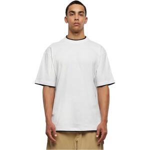 Urban Classics herr kontrast hög t-shirt lös passform kortärmad t-shirt – tröja, vit (Wht/Blk 224), L Urban Classics herr kontrast hög t-shirt lös passform kortärmad t-shirt – tröja, vit (Wht/Blk 224), L