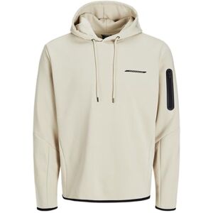 JACK & JONES Jcofusion Sweat Hood, Moonbeam, M JACK & JONES Jcofusion Sweat Hood, Moonbeam, M