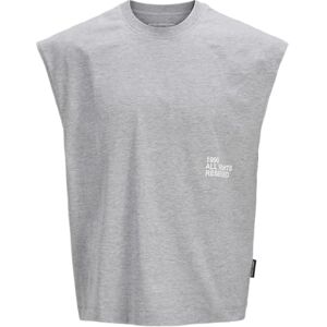 JACK & JONES Jcodynamic ärmlös t-shirt crew neck, Grå melange, S JACK & JONES Jcodynamic ärmlös t-shirt crew neck, Grå melange, S