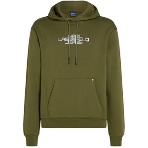 KARL LAGERFELD JEANS , Herr, Huvttröa Med Foillogo, Vanlig Passform, Grön, L KARL LAGERFELD JEANS , Herr, Huvttröa Med Foillogo, Vanlig Passform, Grön, L