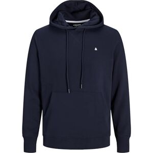 JACK & JONES Huvtröja för män logotyp huvtröja, marinblå blazer, S JACK & JONES Huvtröja för män logotyp huvtröja, marinblå blazer, S