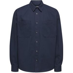 Only & Sons Onsalp Canvas Overshirt 0359 Noos, blå nätter, S Only & Sons Onsalp Canvas Overshirt 0359 Noos, blå nätter, S