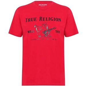 True Religion Kortärmad metallisk buddha-tröja för män, Sann röd, XL True Religion Kortärmad metallisk buddha-tröja för män, Sann röd, XL