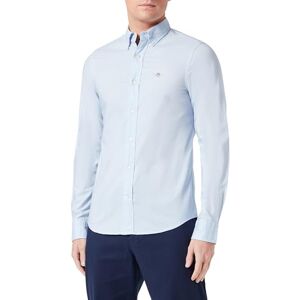 GANT Slim Poplin-skjorta för män, smal passform, ljusblå, XXL GANT Slim Poplin-skjorta för män, smal passform, ljusblå, XXL