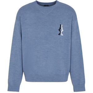 Giorgio Armani Men's The Grid, Sustainable, jacquardlogga, tröja, tröja, flintsten, XS, Flintad sten, XS Giorgio Armani Men's The Grid, Sustainable, jacquardlogga, tröja, tröja, flintsten, XS, Flintad sten, XS