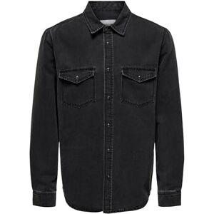 Only & Sons ONSBANE Denim 3247 DNM skjorta NOOS, Mörkgrå denim, M Only & Sons ONSBANE Denim 3247 DNM skjorta NOOS, Mörkgrå denim, M