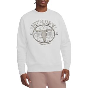 YELLOWSTONE Dutton Ranch Crew Sweatshirt, Vit, Large, Vitt, L YELLOWSTONE Dutton Ranch Crew Sweatshirt, Vit, Large, Vitt, L