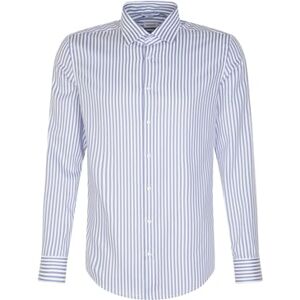 Seidensticker Silkesdekal herr affärströja – slim fit – strykfri – Kent krage – långärmad – 100% bomull, Mellanblå, 42 SE Seidensticker Silkesdekal herr affärströja – slim fit – strykfri – Kent krage – långärmad – 100% bomull, Mellanblå, 42 SE