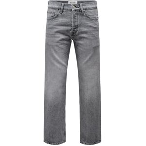 Only & Sons Man normalt skurna jeans ONSEDGE Mid Rise rakt skurna jeans, Medium grå denim, 36W / 34L Only & Sons Man normalt skurna jeans ONSEDGE Mid Rise rakt skurna jeans, Medium grå denim, 36W / 34L