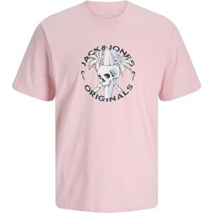 JACK & JONES Jorskull Coast Tee Ss Crew Neck, Tickled rosa, S JACK & JONES Jorskull Coast Tee Ss Crew Neck, Tickled rosa, S