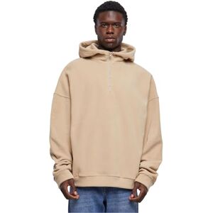 Urban Classics Herr överdimensionerad polar fleece halv dragkedja huvtröja, Wetsand, L Urban Classics Herr överdimensionerad polar fleece halv dragkedja huvtröja, Wetsand, L