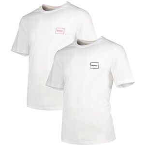 HUGO Dubbelpack T-shirt för män, Vit 100, XL HUGO Dubbelpack T-shirt för män, Vit 100, XL