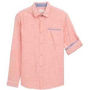 TOM TAILOR herrskjorta, 37922 – brick orange randig struktur, S TOM TAILOR herrskjorta, 37922 – brick orange randig struktur, S
