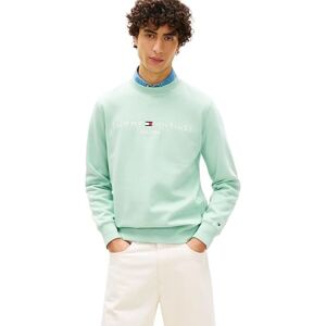 Tommy Hilfiger Tommy logo herrtröja utan huva, Grön (krossad mynt), XL Tommy Hilfiger Tommy logo herrtröja utan huva, Grön (krossad mynt), XL