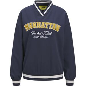 JACK & JONES Jxcallie Ls Vneck Print Crew SWT, naval academy, M JACK & JONES Jxcallie Ls Vneck Print Crew SWT, naval academy, M