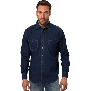 JP 1880 herrstora storlekar, överdimensionerade herrkläder, L-8XL, jeansskjorta, långärmad, krage krage, modern passform, upp till 8 XL 822885, Mörkblå denim, 7XL JP 1880 herrstora storlekar, överdimensionerade herrkläder, L-8XL, jeansskjorta, långärmad, krage krage, modern passform, upp till 8 XL 822885, Mörkblå denim, 7XL