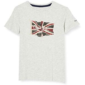 Pepe Jeans Flagga logotyp S/S T-shirt herr, 913 ljus grå marmor, 4 ans Pepe Jeans Flagga logotyp S/S T-shirt herr, 913 ljus grå marmor, 4 ans