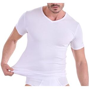 Navigare pack x3 t-shirt v-ringad halv ärm herr stretch bomullsjersey, Vit, XXL Navigare pack x3 t-shirt v-ringad halv ärm herr stretch bomullsjersey, Vit, XXL