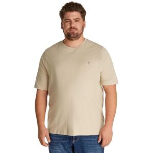 Tommy Hilfiger Herr Kortärmad T-shirt Essential Regular Fit Bomull, Khaki (Sandalwood), XXL Tommy Hilfiger Herr Kortärmad T-shirt Essential Regular Fit Bomull, Khaki (Sandalwood), XXL
