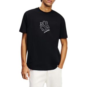 KARL LAGERFELD JEANS , Herr, Vanlig Kortärm Böjd Shibori Tee, Vanlig Passform, Svart, S KARL LAGERFELD JEANS , Herr, Vanlig Kortärm Böjd Shibori Tee, Vanlig Passform, Svart, S