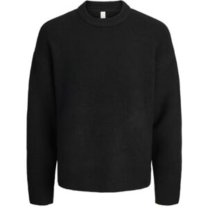 JACK & JONES Jcoblanks Knit Ls Crew Neck, svart, S JACK & JONES Jcoblanks Knit Ls Crew Neck, svart, S