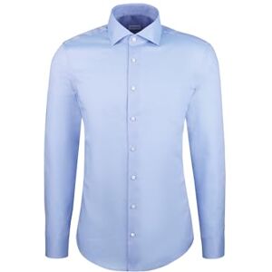 Seidensticker Silkesdekal 845338, smal passform långärmad affärsskjorta, 42, blå, 42 Seidensticker Silkesdekal 845338, smal passform långärmad affärsskjorta, 42, blå, 42