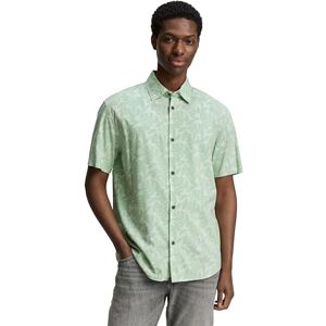 TOM TAILOR Denim herrskjorta, 38009 – grönt tropiskt löv tryck, S TOM TAILOR Denim herrskjorta, 38009 – grönt tropiskt löv tryck, S