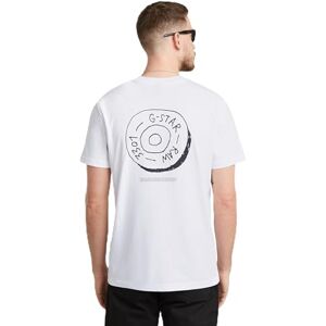 G-STAR RAW Herr knapp illustration R T T-shirt, Vit vit D25694 C336 110, XXL G-STAR RAW Herr knapp illustration R T T-shirt, Vit vit D25694 C336 110, XXL