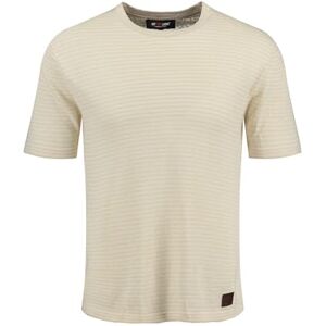 KEY LARGO Herr T-shirt MT KLFREQUENCY randig rund hals, Beige (1004), M KEY LARGO Herr T-shirt MT KLFREQUENCY randig rund hals, Beige (1004), M