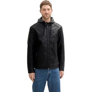 TOM TAILOR Herr 1041317 konstläderjacka, 2999-svart, XL, 29999 Svart, XL TOM TAILOR Herr 1041317 konstläderjacka, 2999-svart, XL, 29999 Svart, XL