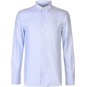 Farah Herr Brewer Slim Fit Oxford skjorta i bomull, Himmelsblått, XXS Farah Herr Brewer Slim Fit Oxford skjorta i bomull, Himmelsblått, XXS