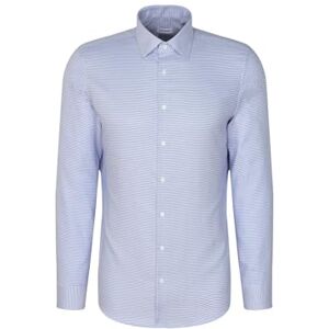 Seidensticker Silkesdekal herr business skjorta – slim fit – strykfri – Kent krage – långärmad – 100% bomull, blå, 40 SE Seidensticker Silkesdekal herr business skjorta – slim fit – strykfri – Kent krage – långärmad – 100% bomull, blå, 40 SE