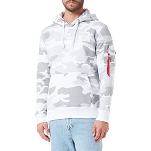 Alpha Industries Hoody med ryggtryck Camo Hooded Sweat för män White Camo Alpha Industries Hoody med ryggtryck Camo Hooded Sweat för män White Camo